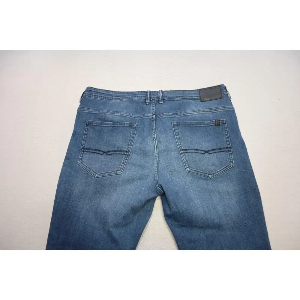 Buffalo David Bitton Jackson-X Buckle Straight‎ Stretch Denim Jeans Mens 40 x 30